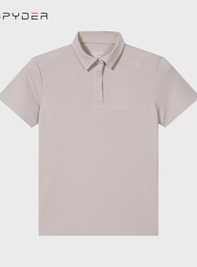 SPYDER蜘蛛黑色短袖Polo衫女夏季休闲T恤时尚体恤上衣潮23MS440W