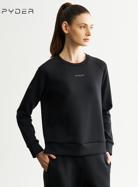 SPYDER蜘蛛休闲运动圆领卫衣女春秋时尚舒适上衣内搭潮牌24MR320W