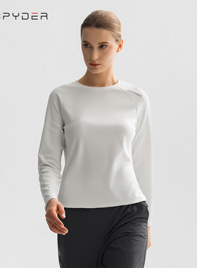 SPYDER蜘蛛25春季新品女士显瘦运动长袖T恤白色内搭女25CS410W