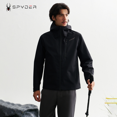SPYDER蜘蛛新款户外防风防泼水男士登山服旅行夹克24EF161M