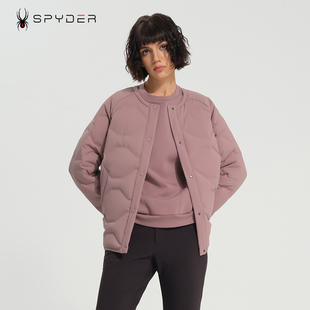 SPYDER蜘蛛羽绒服女冬季 宽松无领鹅绒保暖外套23CF214W 新款