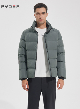 SPYDER蜘蛛羽绒服男士短款休闲保暖外套时尚潮牌23EF219M