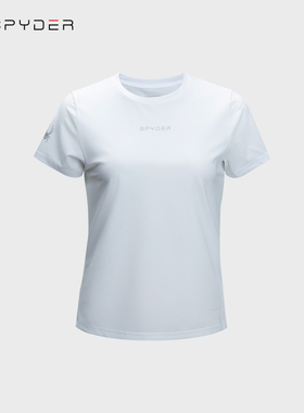 SPYDER蜘蛛休闲运动短袖女跑步健身训练T恤夏季显瘦透气24MS424W