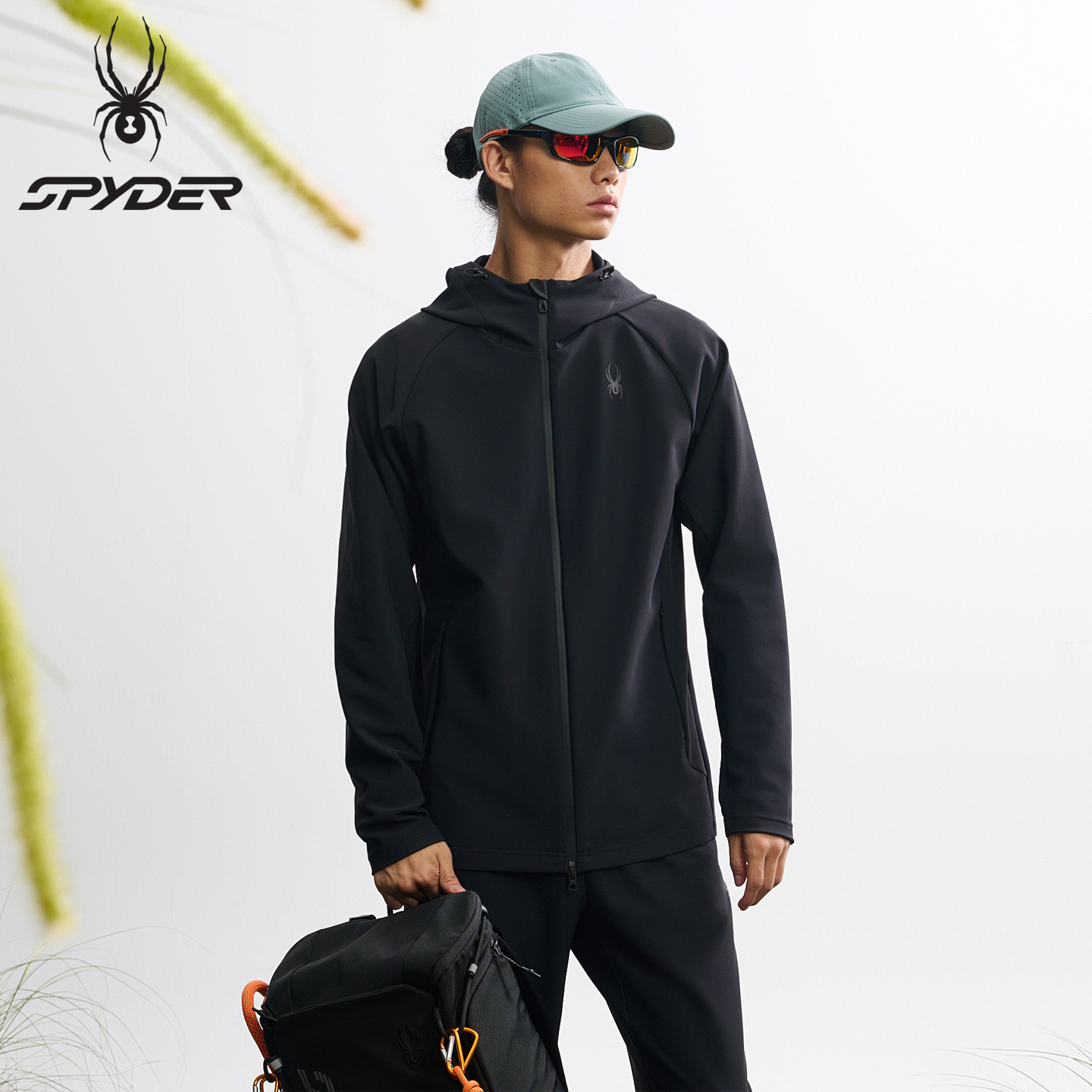 SPYDER蜘蛛户外防风外套男新款软壳休闲夹克登山服25MF105M