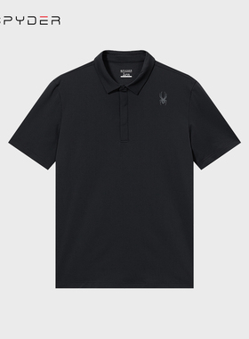 SPYDER蜘蛛纯色休闲短袖T恤衫凉感亲肤透气上衣POLO衫24ES483M