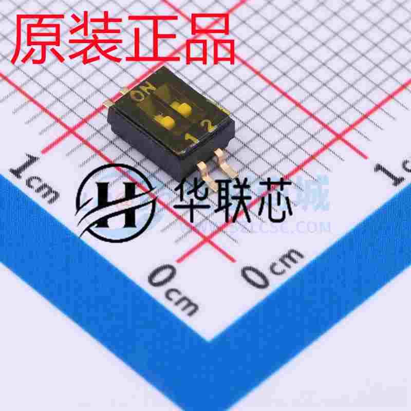 原装正品 ZX-1.27BM-2PSMD 封装SMD 全新2位单刀单掷拨码开关