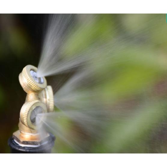 多头雾化喷头园林微喷农用喷雾器三喷头围墙防尘工地除尘喷雾头