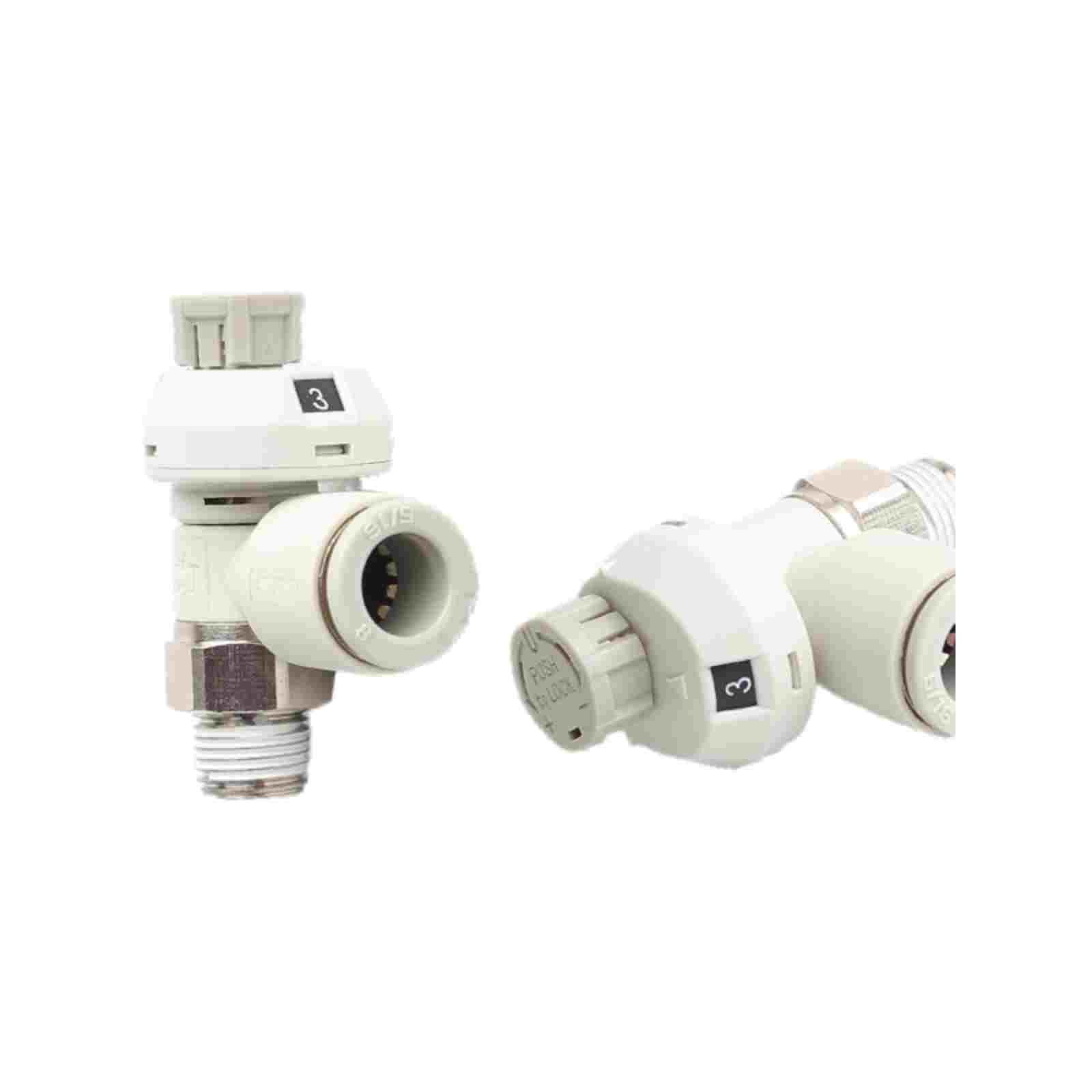 SMC型气动调速节流阀AS1201FS-M5-04A 06 2201FS带刻度气管接头10