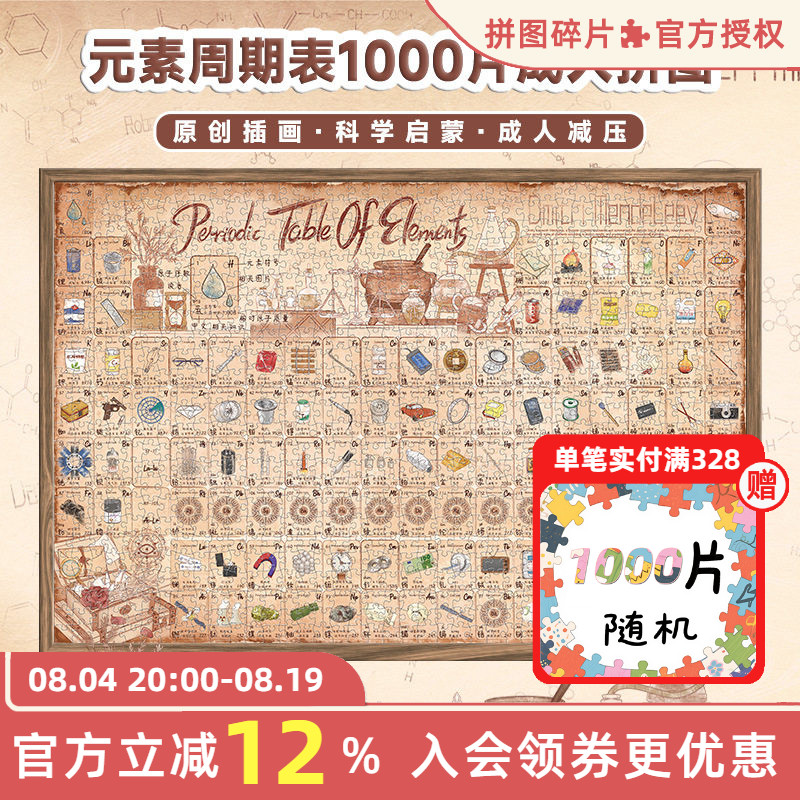 AIPUZZLE拼图1000片化学元素周期