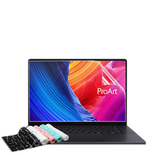 适用创16 2024硅胶键盘膜华硕H7606W电脑键盘保护膜ProArt创13凹凸按键套HN7306W透明键位贴防蓝光钢化屏幕膜