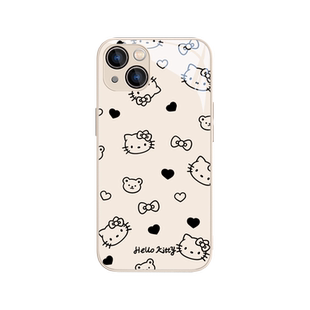 HelloKitty手机壳新款适用苹果15promax凯蒂猫casetify可爱iPhone14plus韩系13个性ins风12mini液态玻璃11