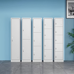 单门更衣柜铁皮柜宿舍带锁员工储物柜钢制柜更衣箱简易办公室衣柜