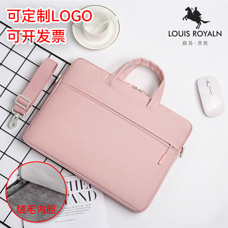 手提电脑包单肩男女14寸适用于苹果联想小新华为戴尔内胆笔记本包