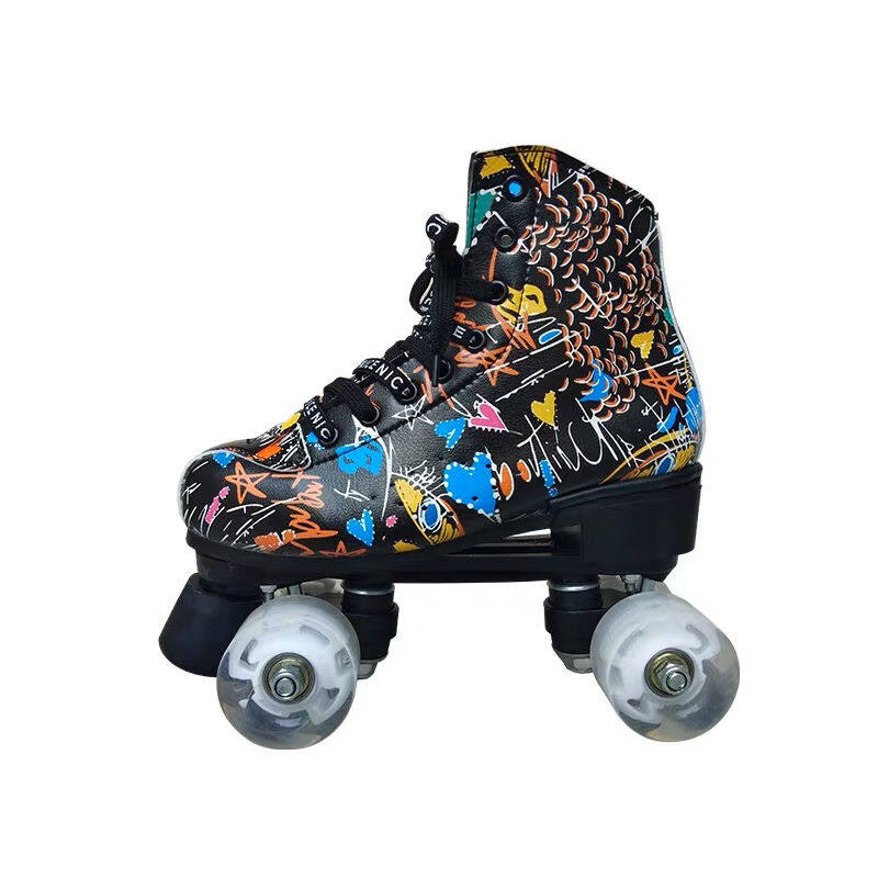 溜冰鞋成年双排滑轮旱冰鞋四轮4个轮滑冰鞋溜冰场专用大人轮滑鞋