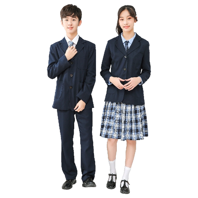 中学深圳校服蓝心蓝语礼服