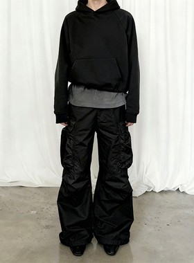 Design Create加绒卫衣秋冬加厚套头连帽长袖微宽松百搭430G外套