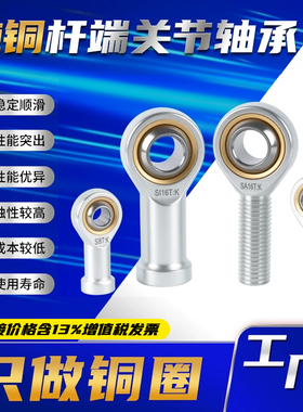 纯铜圈耐磨一手货源鱼眼杆端关节轴承接头内螺纹SI5 6标准牙细