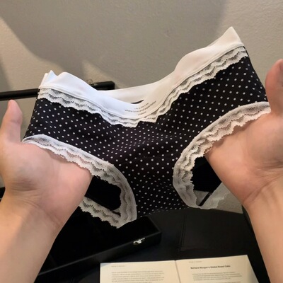 亲肤裸感莫代尔内裤女三角裤无痕内裤日系卡通少女心波点碎花蕾丝