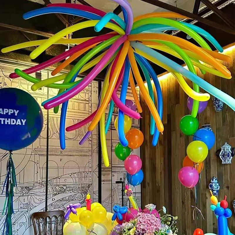 气球烟花生日派对主题策划开学教室场景布置装饰260长条魔术气球