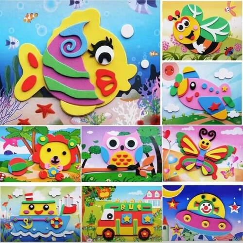 儿童手工3D立体贴画益智玩具