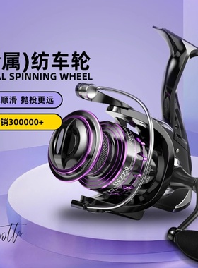 巨鳍王渔轮纺车轮金属渔轮不锈钢路亚海竿远投轮海杆轮鱼线轮鱼轮