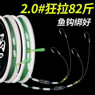 大力马线组鱼线主线套装全套大物巨物鲢鳙钓组成品绑好双钩正品