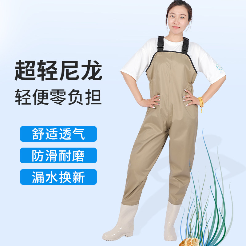 女士下水裤半身连体抓捕鱼沙滩