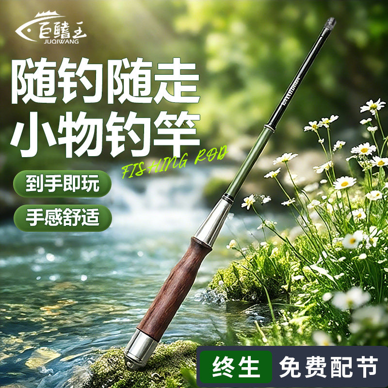 小物钓鱼竿套装超轻超细小鱼竿新手初学者户外到手即钓钢笔短节竿,户外/登山/野营/旅行用品,溪流竿,淘宝优惠券,粉丝福利购,淘宝优惠卷