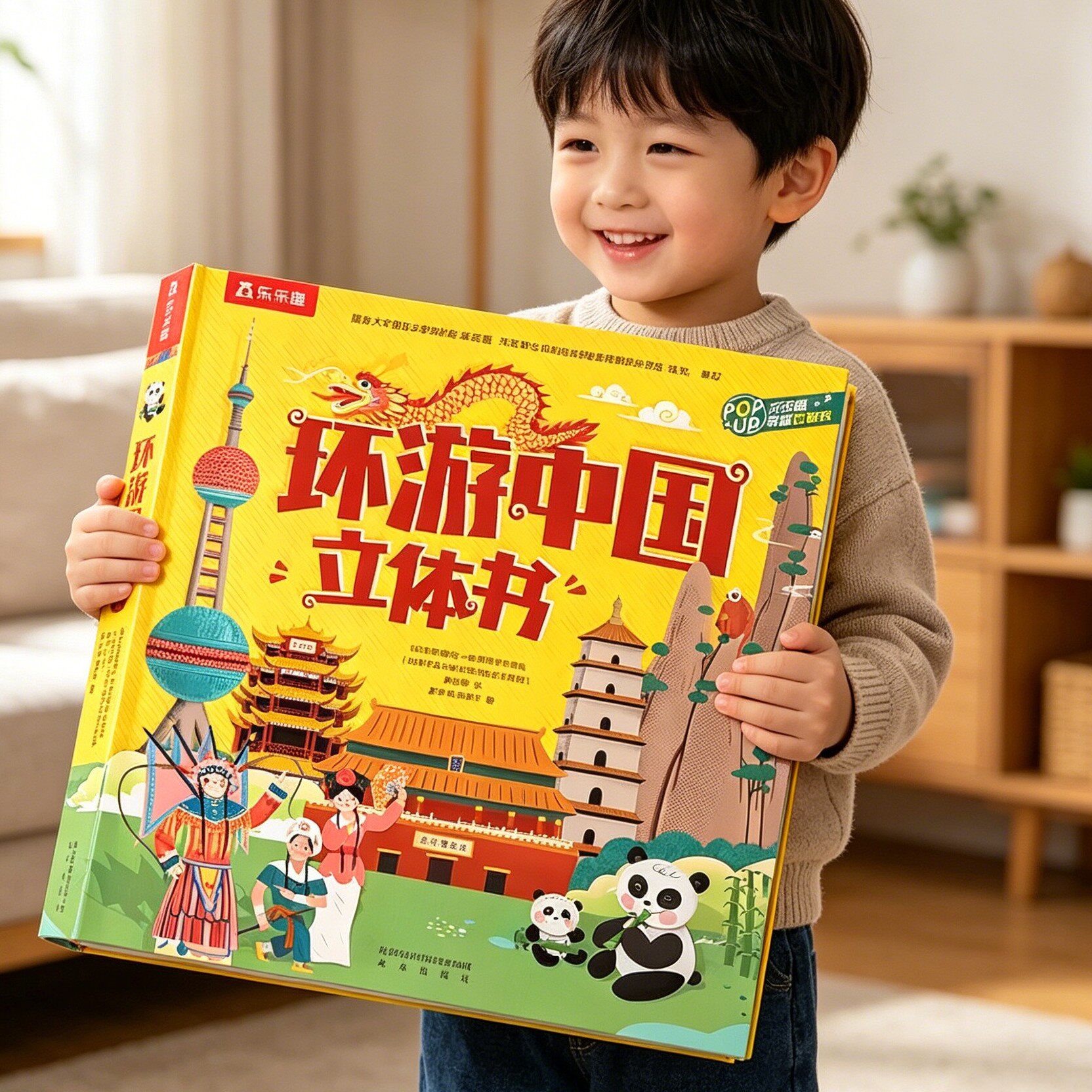 环游中国立体书少儿版中国地图立体科普翻翻书小学生课外阅读3到9岁小学科普百科这就是中国立体书地图画册讲给孩子的中国地理百科