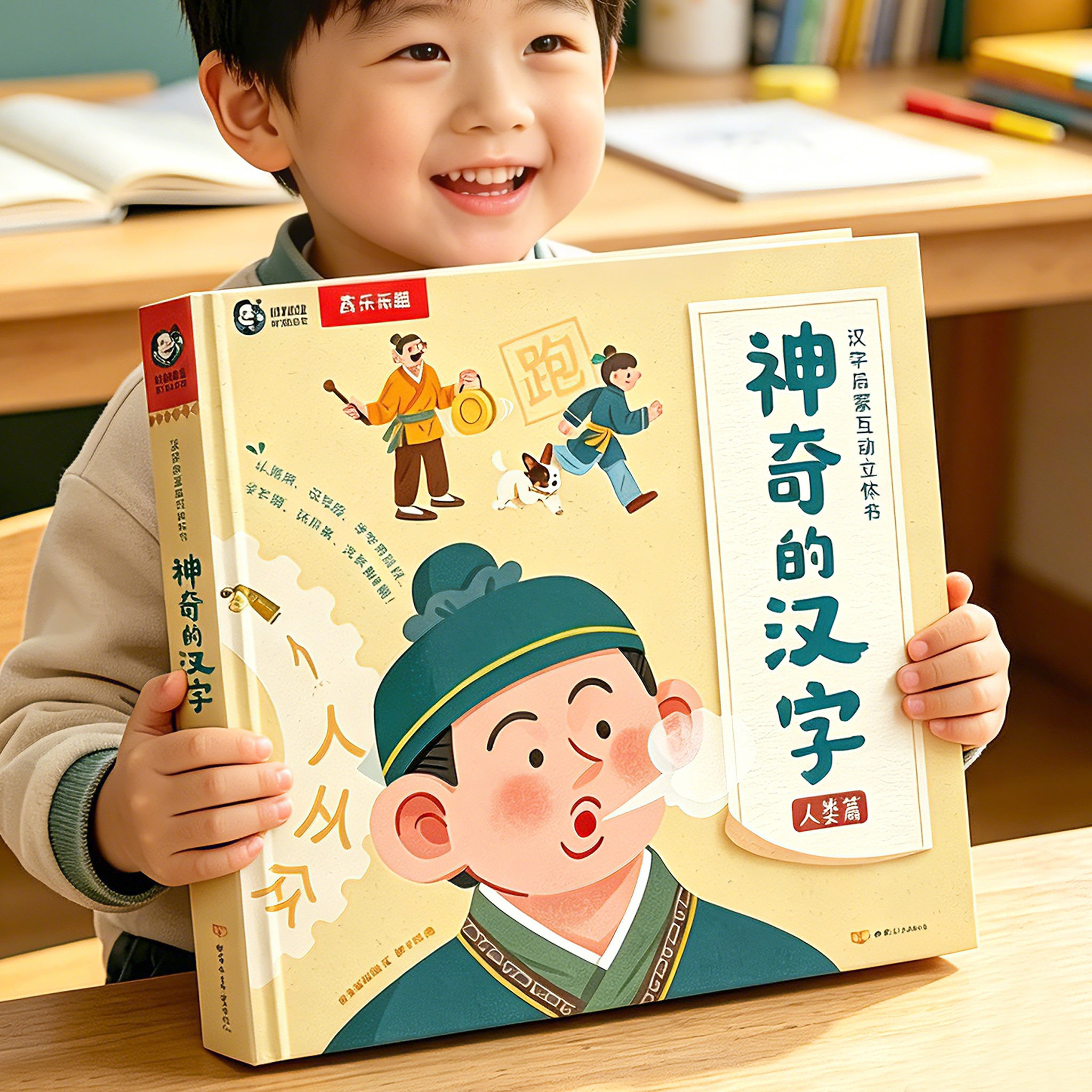乐乐趣神奇的汉字立体书3-7岁儿童识字认字卡片书早教汉字真好玩认字识字书游戏书学前幼儿幼小衔接汉字3D启蒙书阅读绘本课外故事