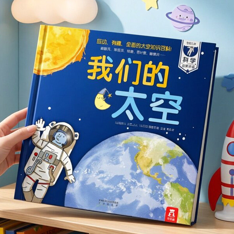 我们的太空3D立体科普百科绘本乐乐趣3-9岁儿童立体翻翻科普书揭秘太空我们的身体立体绘本学龄儿童幼小衔接课外科学太空科普读物