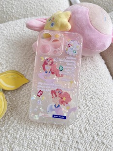 a72可爱女a54全包a23防摔a34 s21fe硅胶a14新款 甜美少女心美人鱼适用三星s23ultra手机壳s22 贝壳纹note20