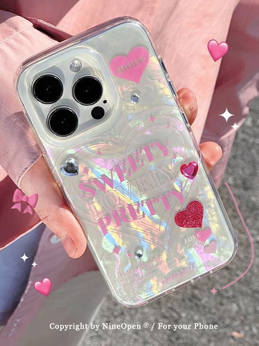 三星s23手机壳ins风粉色爱心