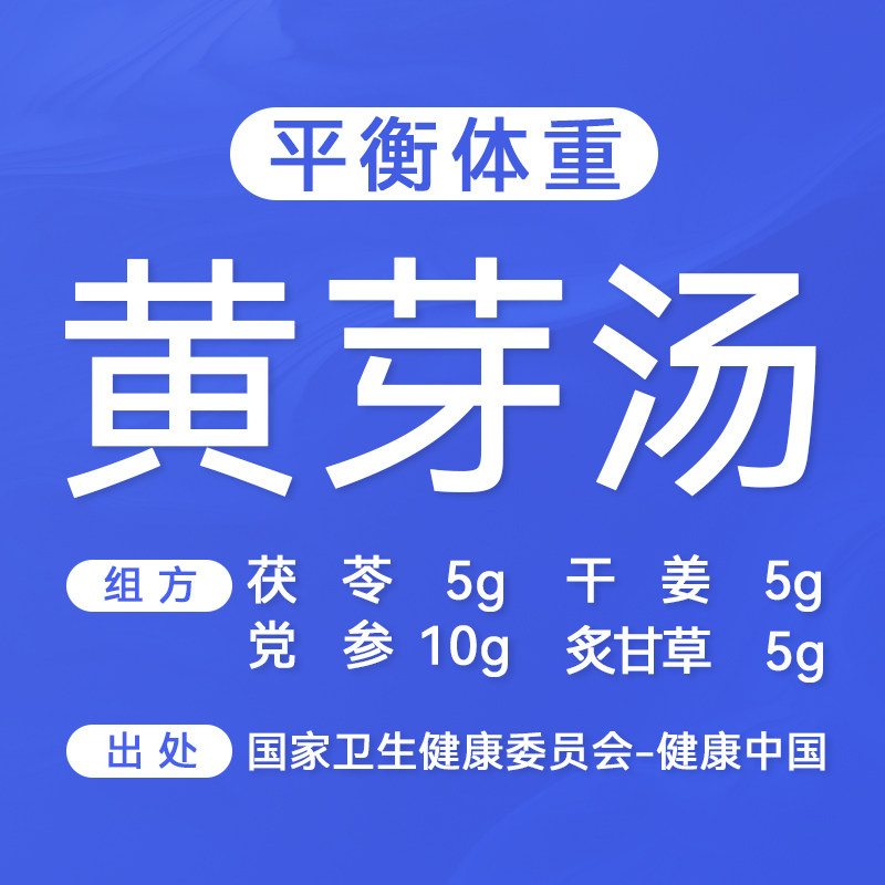 国强黄芽汤代中药饮片茶饮官方推荐茯苓干姜炙甘草党参正品中药材
