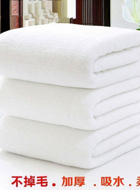 日本进口muI五星级酒店浴巾纯棉全棉白色男女加厚宾馆美容院专用