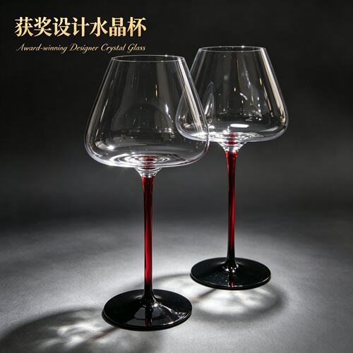 获奖设计幸福气氛感红领结水晶杯