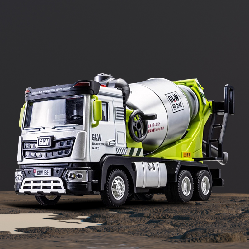 合金水泥搅拌车工程车男孩玩具车