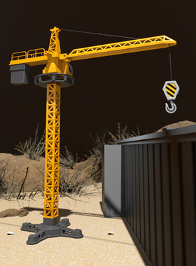 大号合金塔吊起重机大型吊车仿真吊机吊塔工程车儿童男孩玩具模型