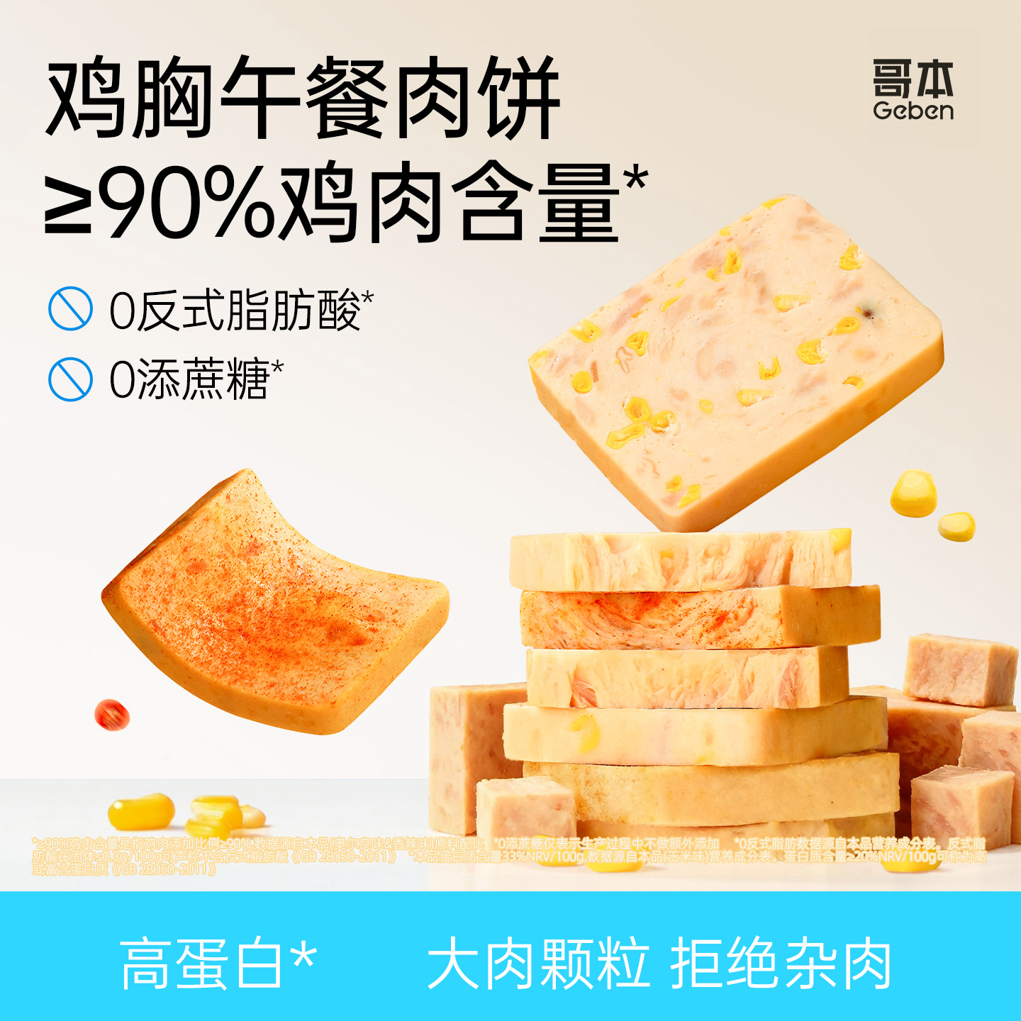 低脂鸡胸午餐肉即食单独包装健身代餐饱腹主食品减0解馋小零食卡