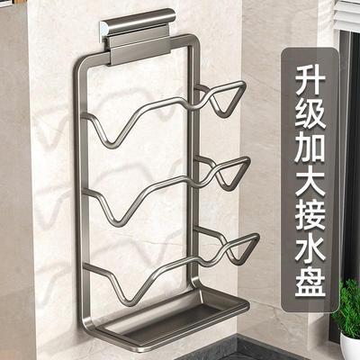 304不锈钢锅盖架免打孔壁挂式厨房置物架多层案板砧板菜板放置架
