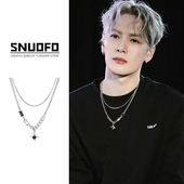 饰项链男款 星星锁骨链男士 潮流2025年新款 美式 嘻哈配饰 爆款 拼接装