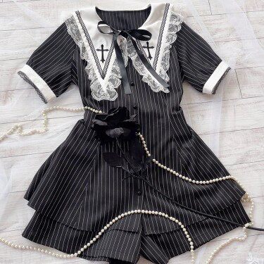 Mars Cross Embroidered Suit Landmine series mass production type Japanese style Gothic style does not fade and taller Slim Looking 070 set