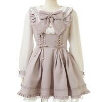 A new Japanese-style mass-produced sweet and cute Lolita Lace patchwork navy collar 8866 long-sleeved dress for girls thumbnail 2