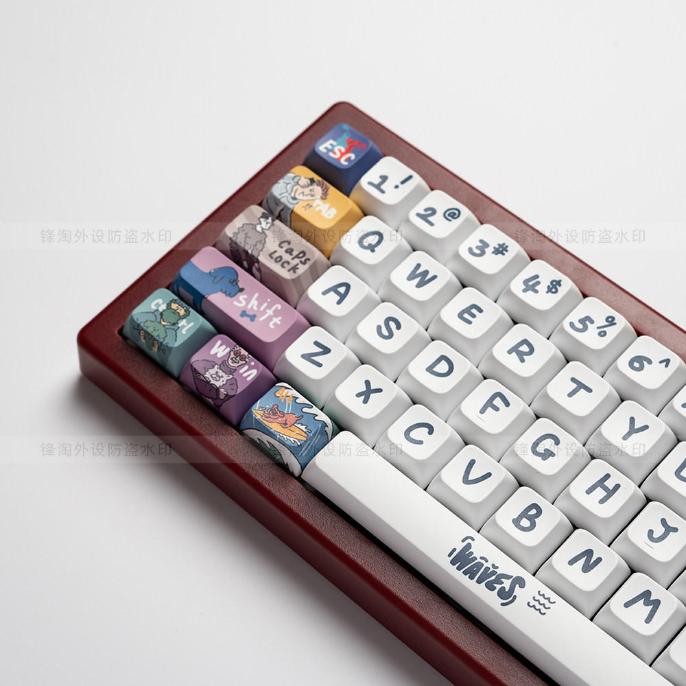 스프레이 테마 키캡 PBT 소재 XDA 고승화 유화 맞춤형 키보드 캡 61 68 75 87 98