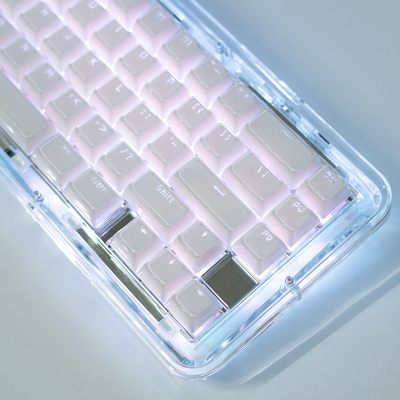 水晶半透键帽PC双色注塑MDA透明果冻61 68 75 84 87 98 99104 108