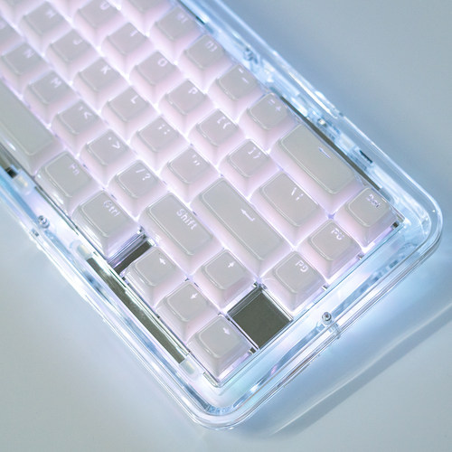 水晶半透键帽PC双色注塑MDA透明果冻61 68 75 84 87 98 99104 108