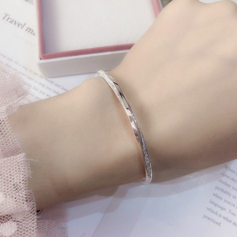福凤茗满天星999纯银手镯女年轻款足银镯子新年生日礼物送女朋友