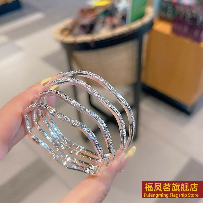 原创设计女银饰香港正生碎冰手镯