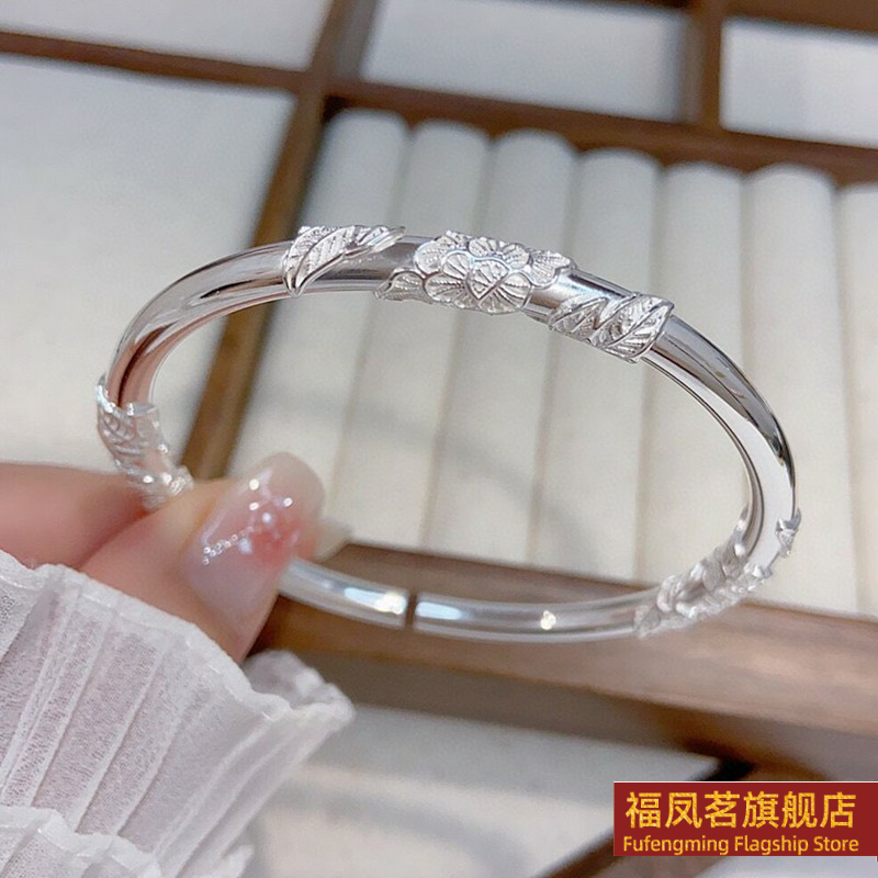 民族风女银饰正生繁华似锦绕手镯