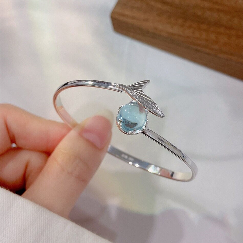 纯银开口手镯s999学生手环